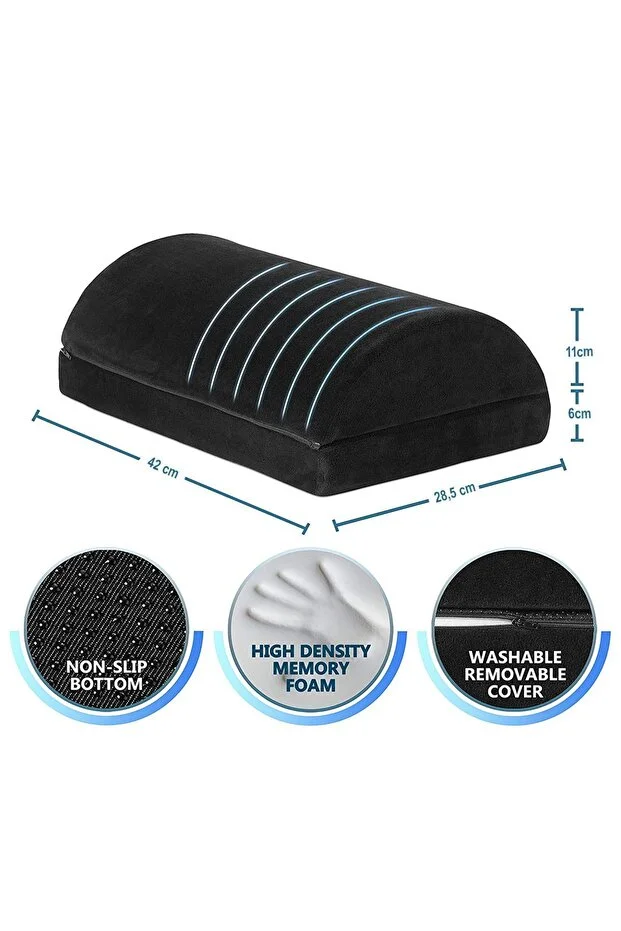 Visco Ayak Dayama Minderi, Masaj Noktalı Ergonomik Ayarlanabilir Ayak Desteği, 42x28,5x17cm